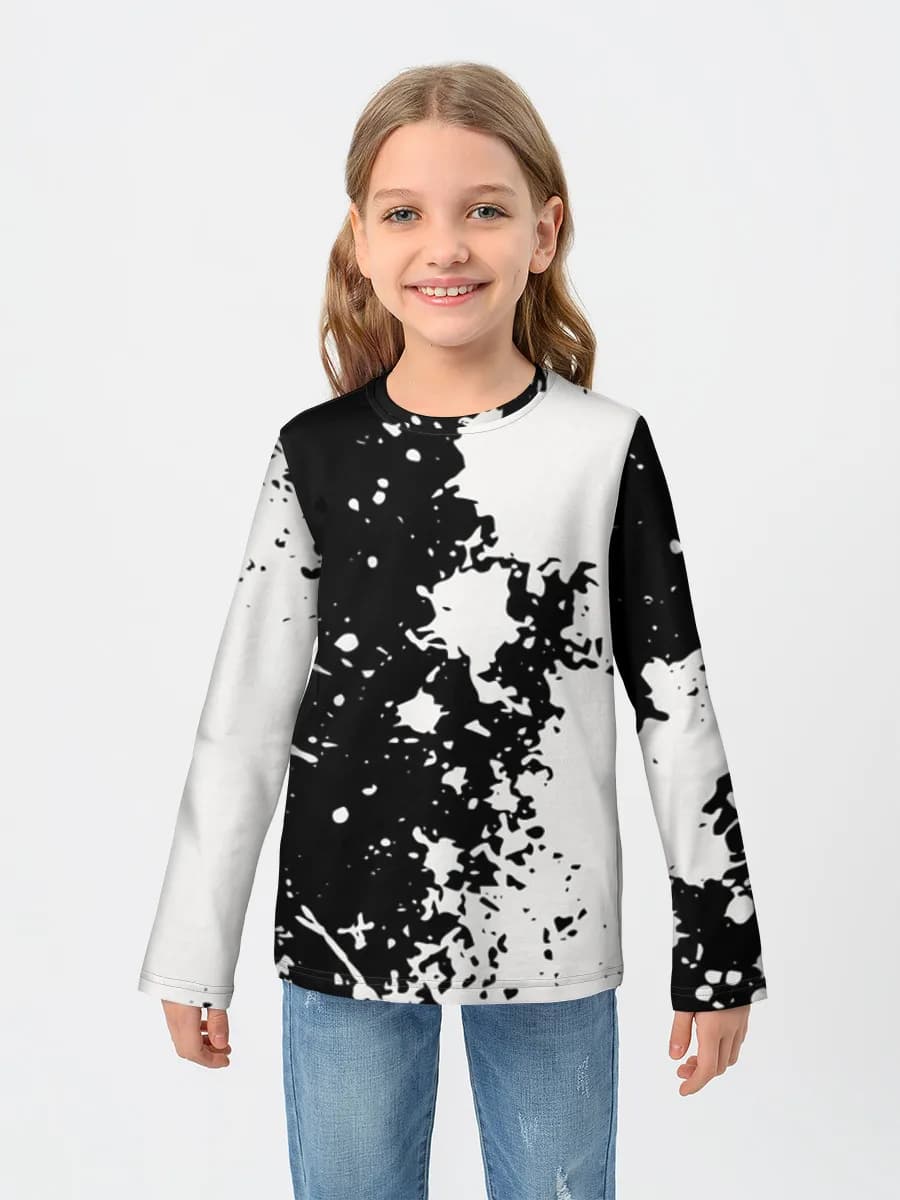 Girls' cotton long sleeve shirt