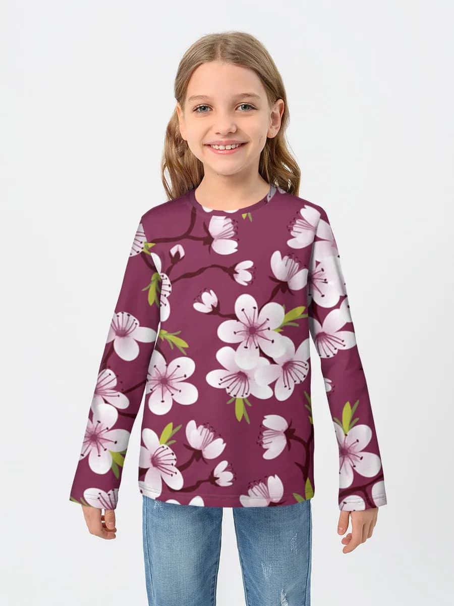 T-shirt manches longues coton fille