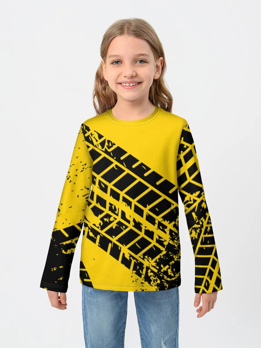Girls' cotton long sleeve shirt