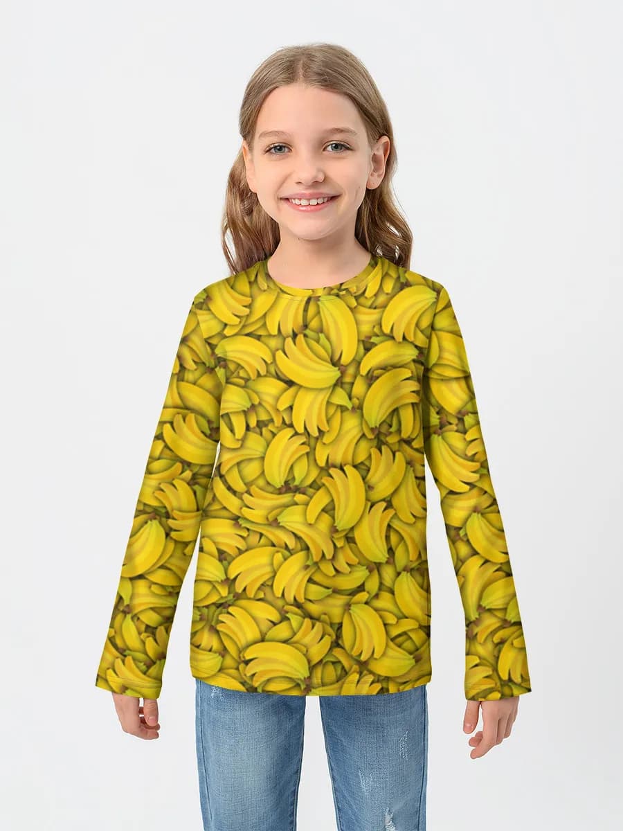 Girls' cotton long sleeve shirt