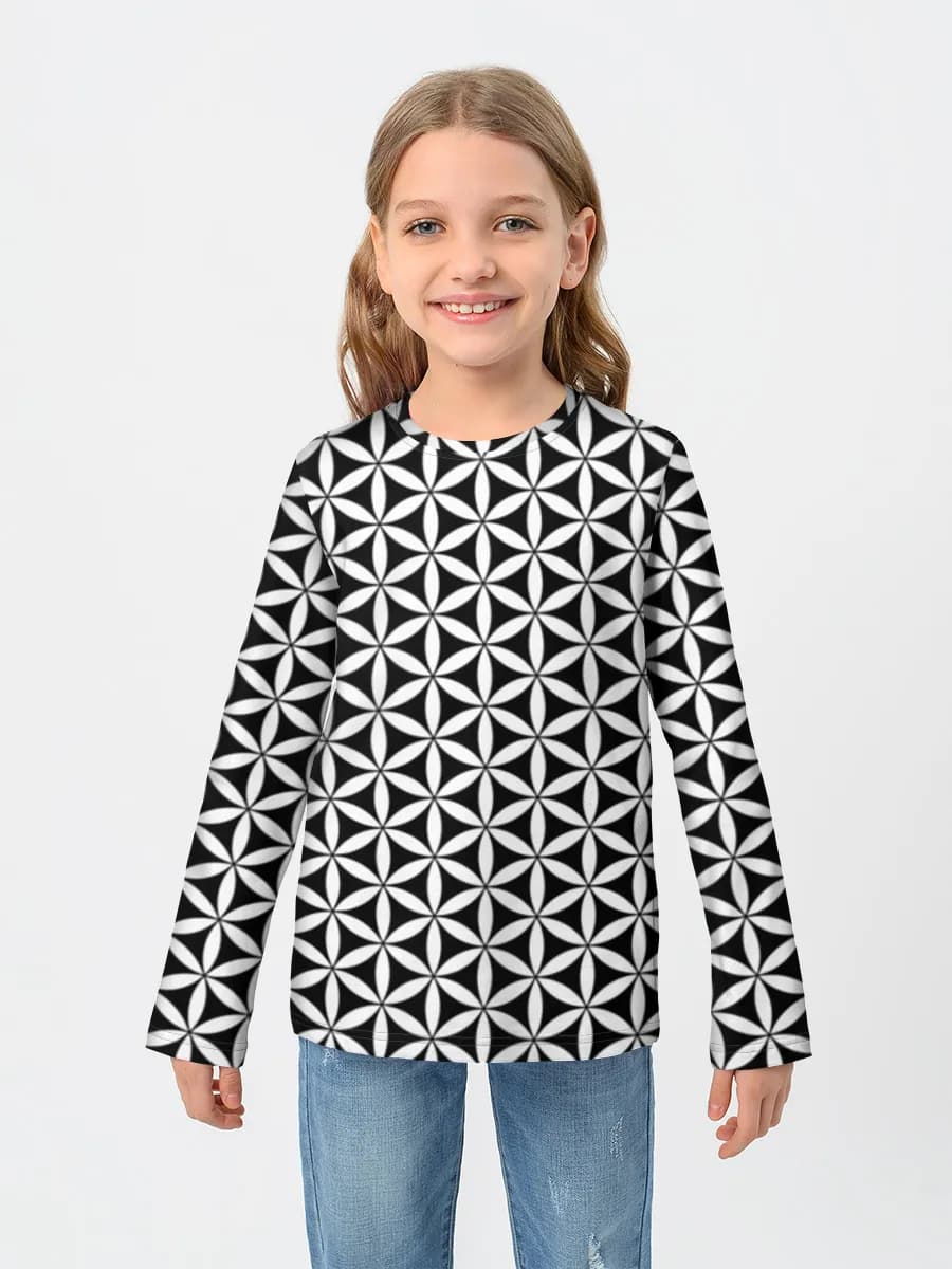 Baumwoll-Langarmshirt Mädchen
