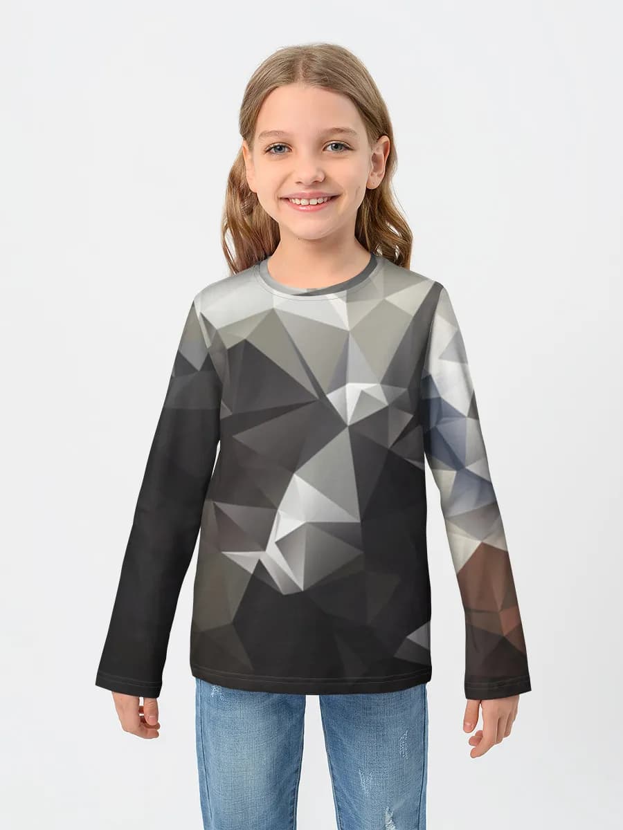 Girls' cotton long sleeve shirt