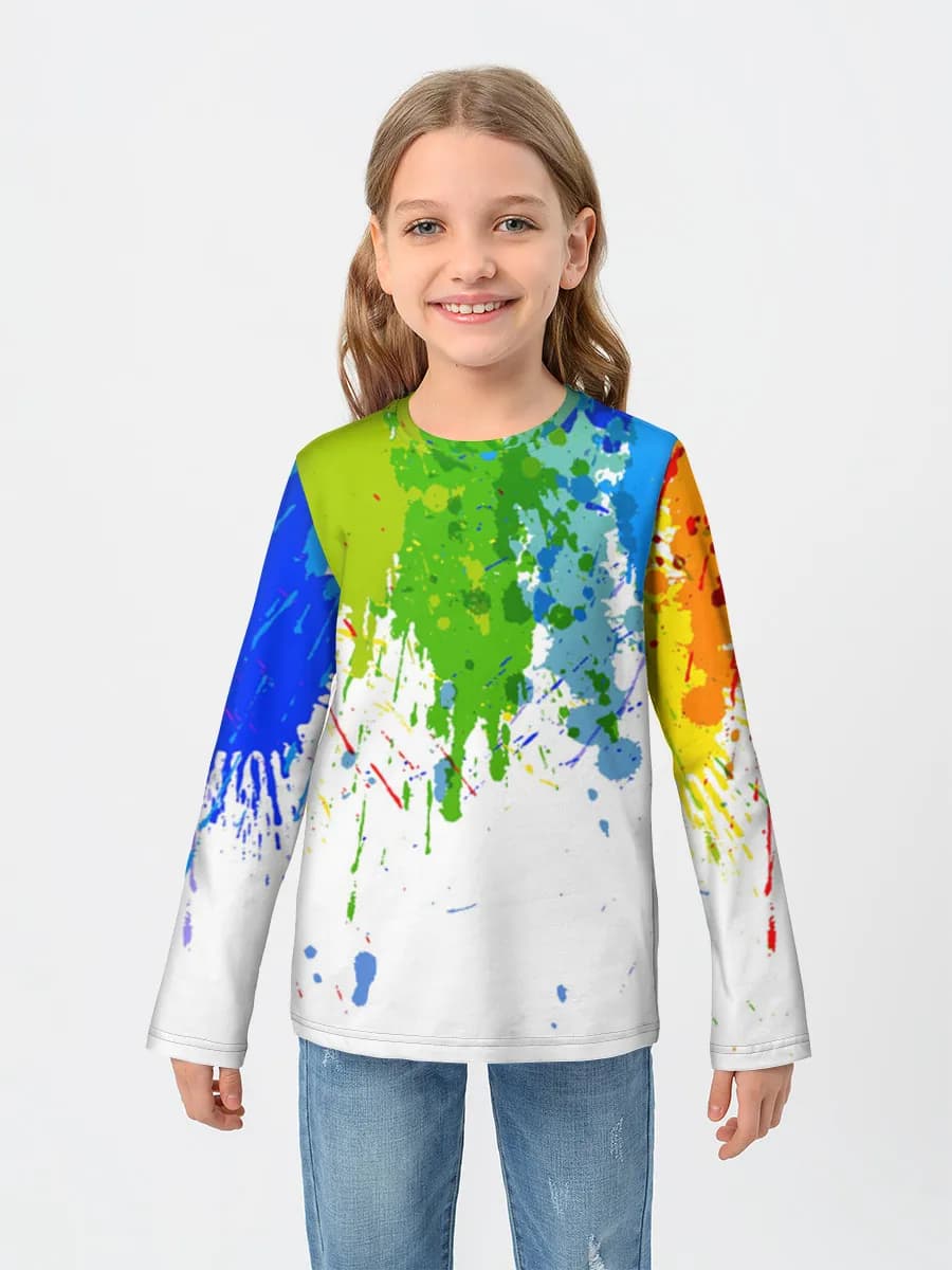 T-shirt manches longues coton fille