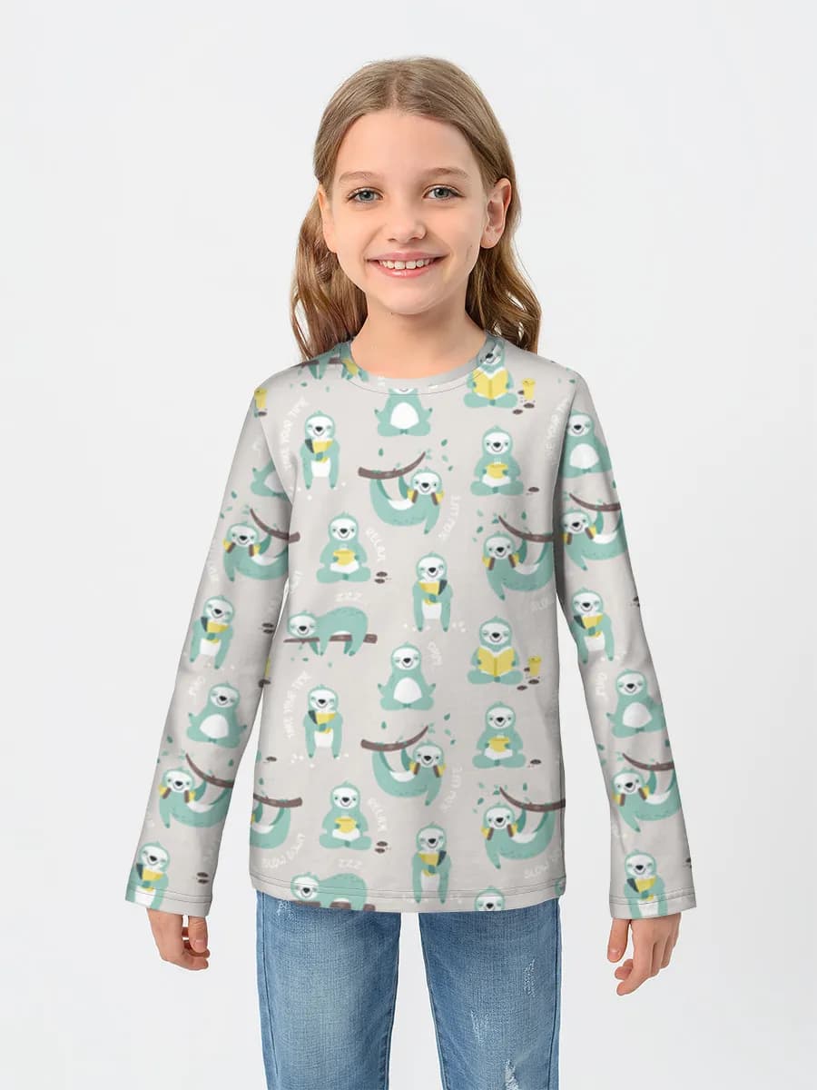 Baumwoll-Langarmshirt Mädchen