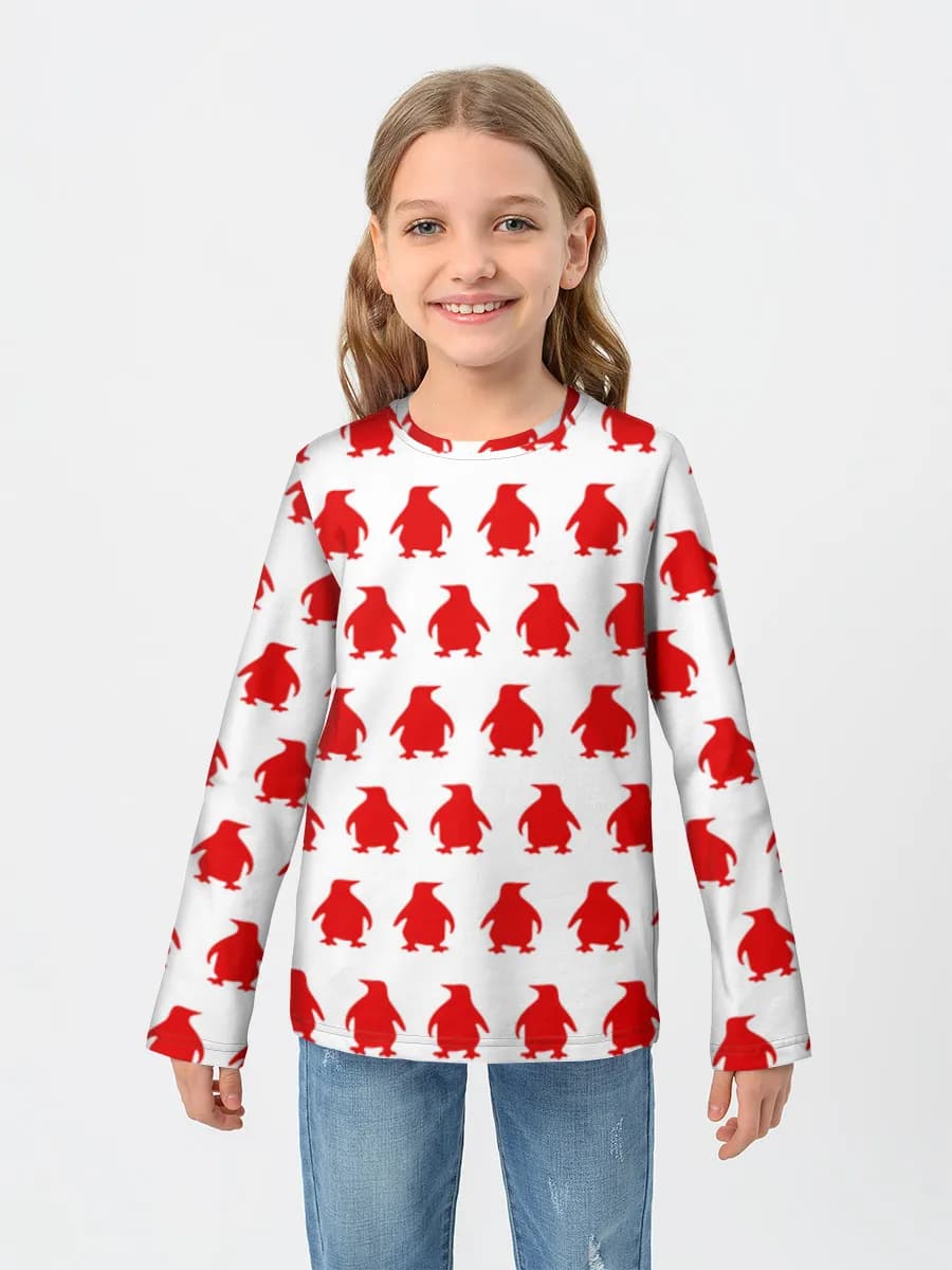 Girls' cotton long sleeve shirt