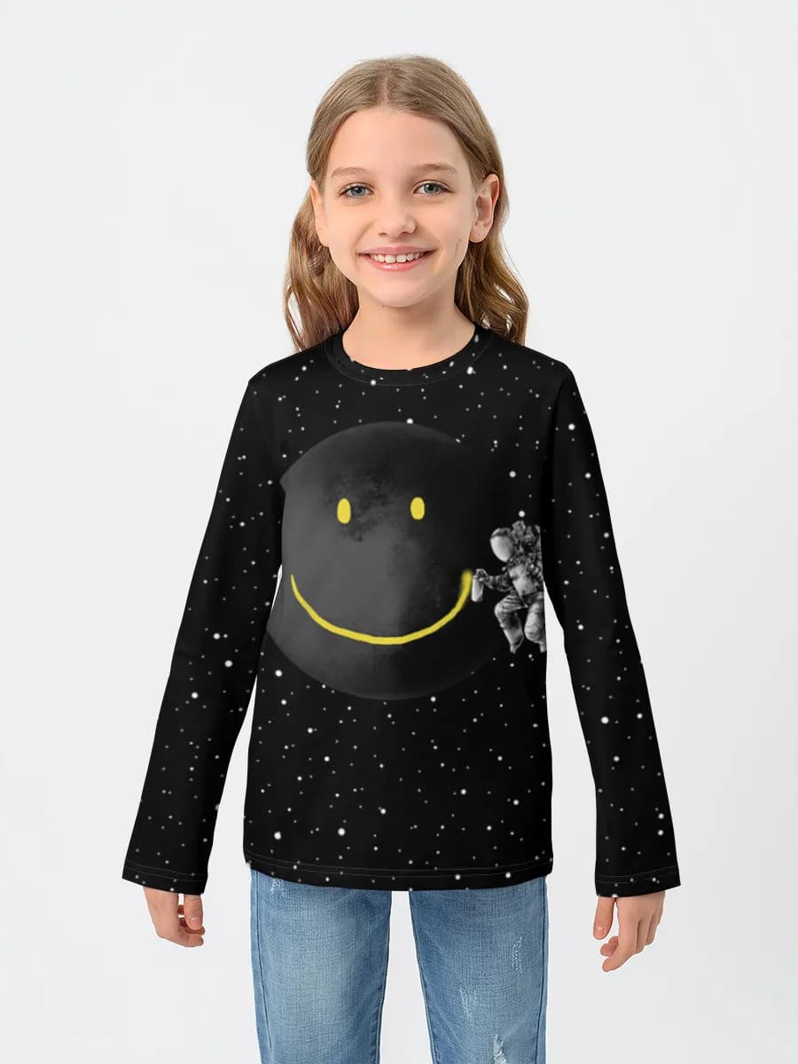 Girls' cotton long sleeve shirt