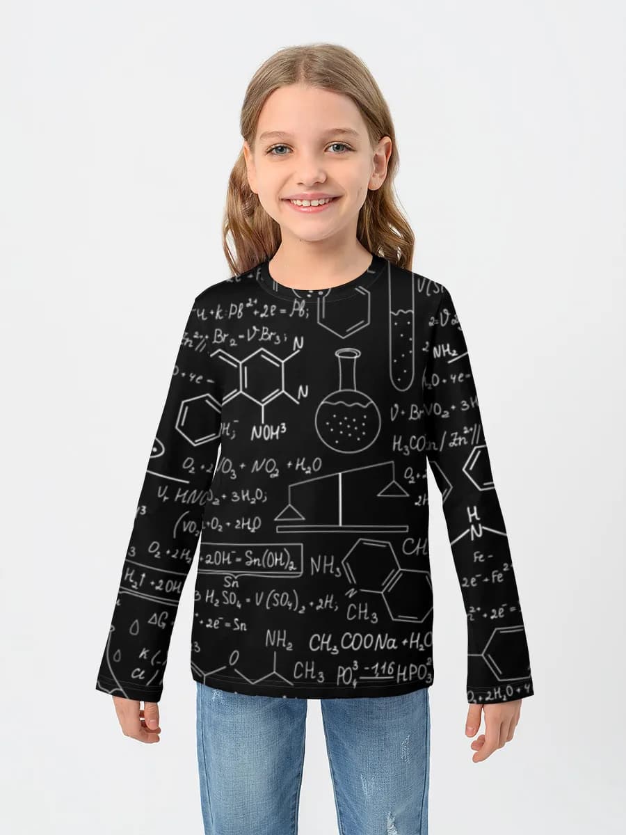 Girls' cotton long sleeve shirt