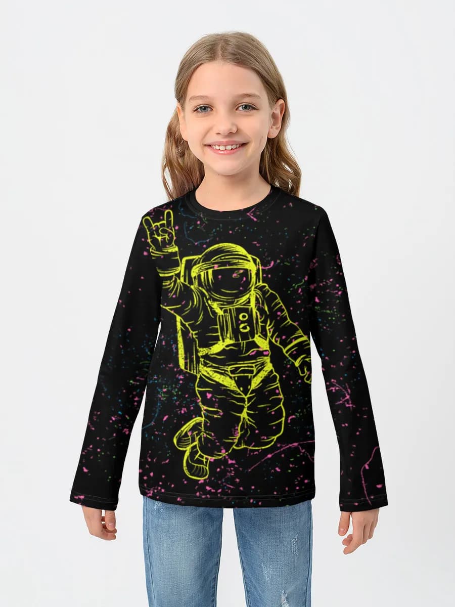 Girls' cotton long sleeve shirt