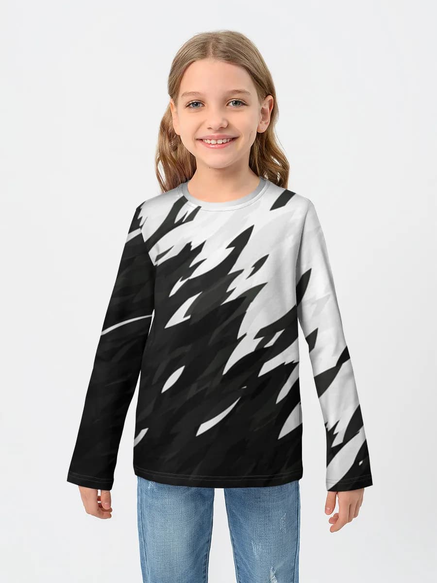 Baumwoll-Langarmshirt Mädchen