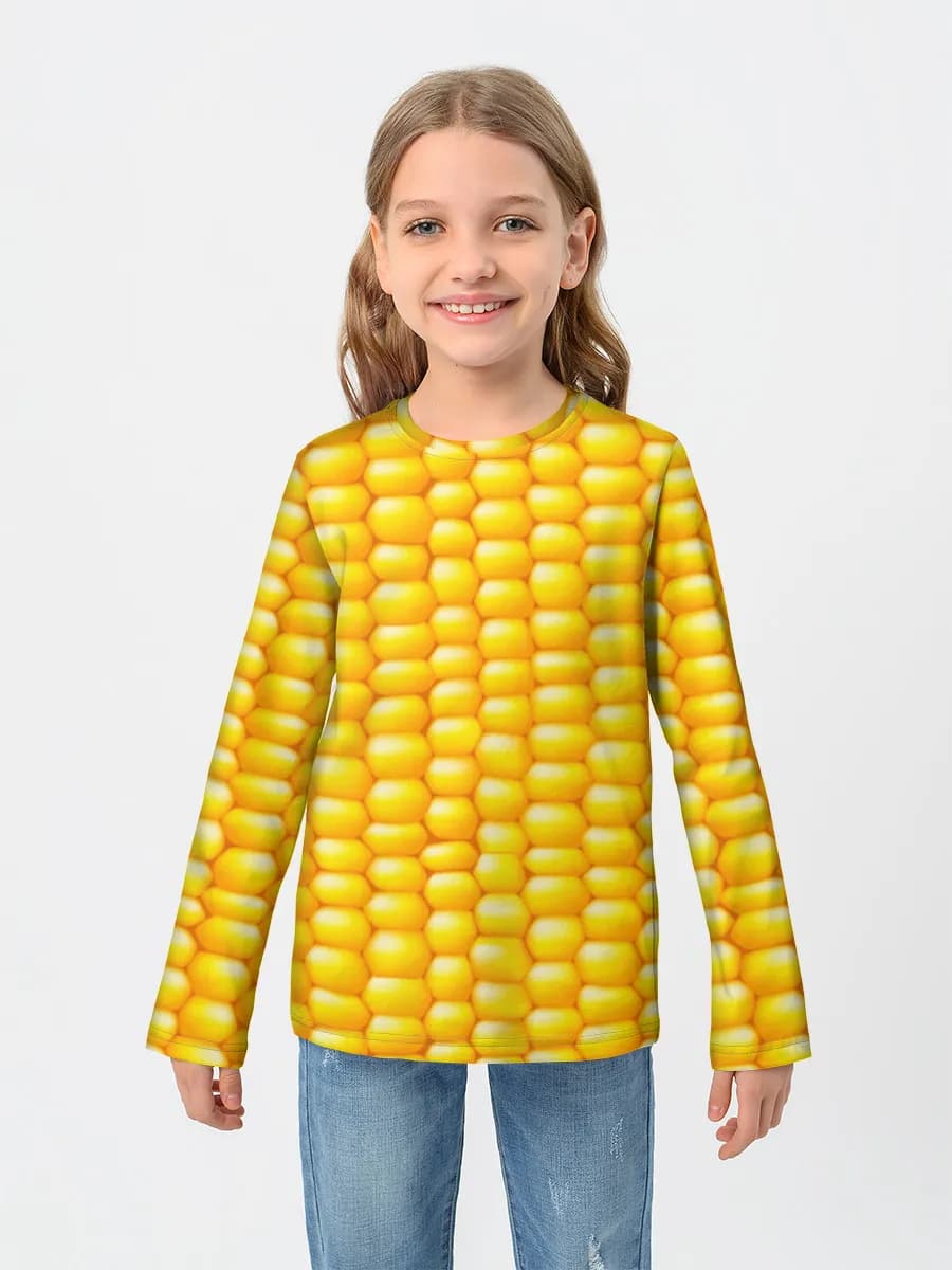Girls' cotton long sleeve shirt