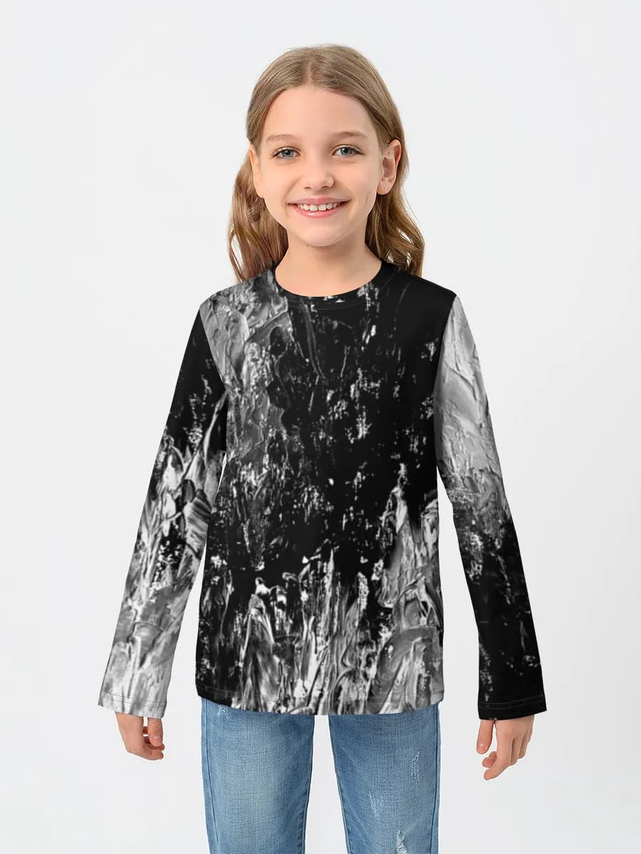 Girls' cotton long sleeve shirt