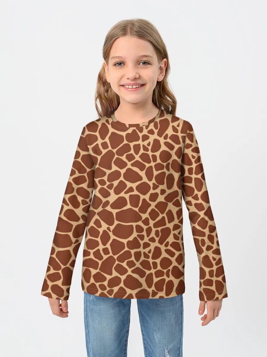 Girls' cotton long sleeve shirt