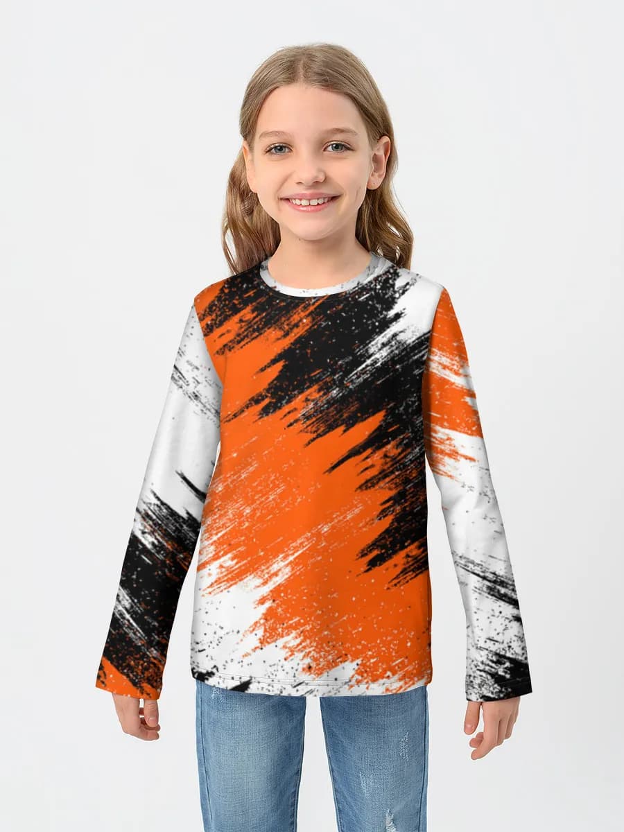 Girls' cotton long sleeve shirt