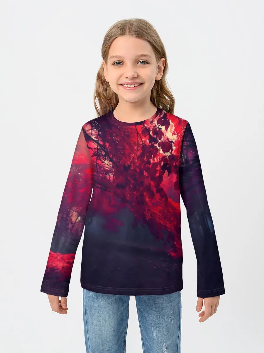 T-shirt manches longues coton fille