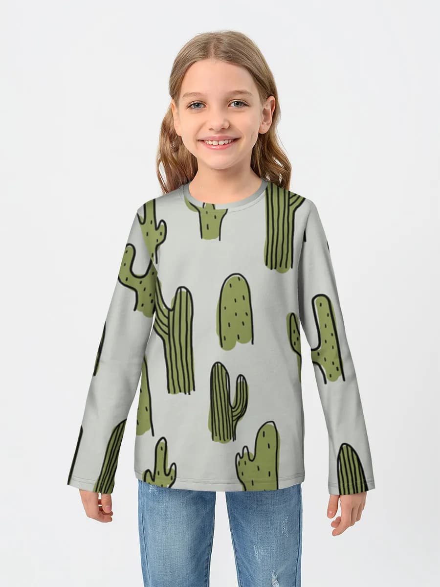 Baumwoll-Langarmshirt Mädchen