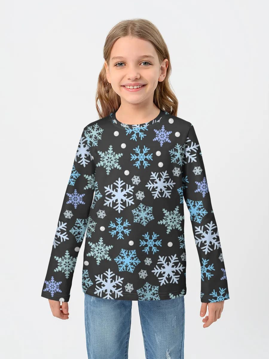 Girls' cotton long sleeve shirt