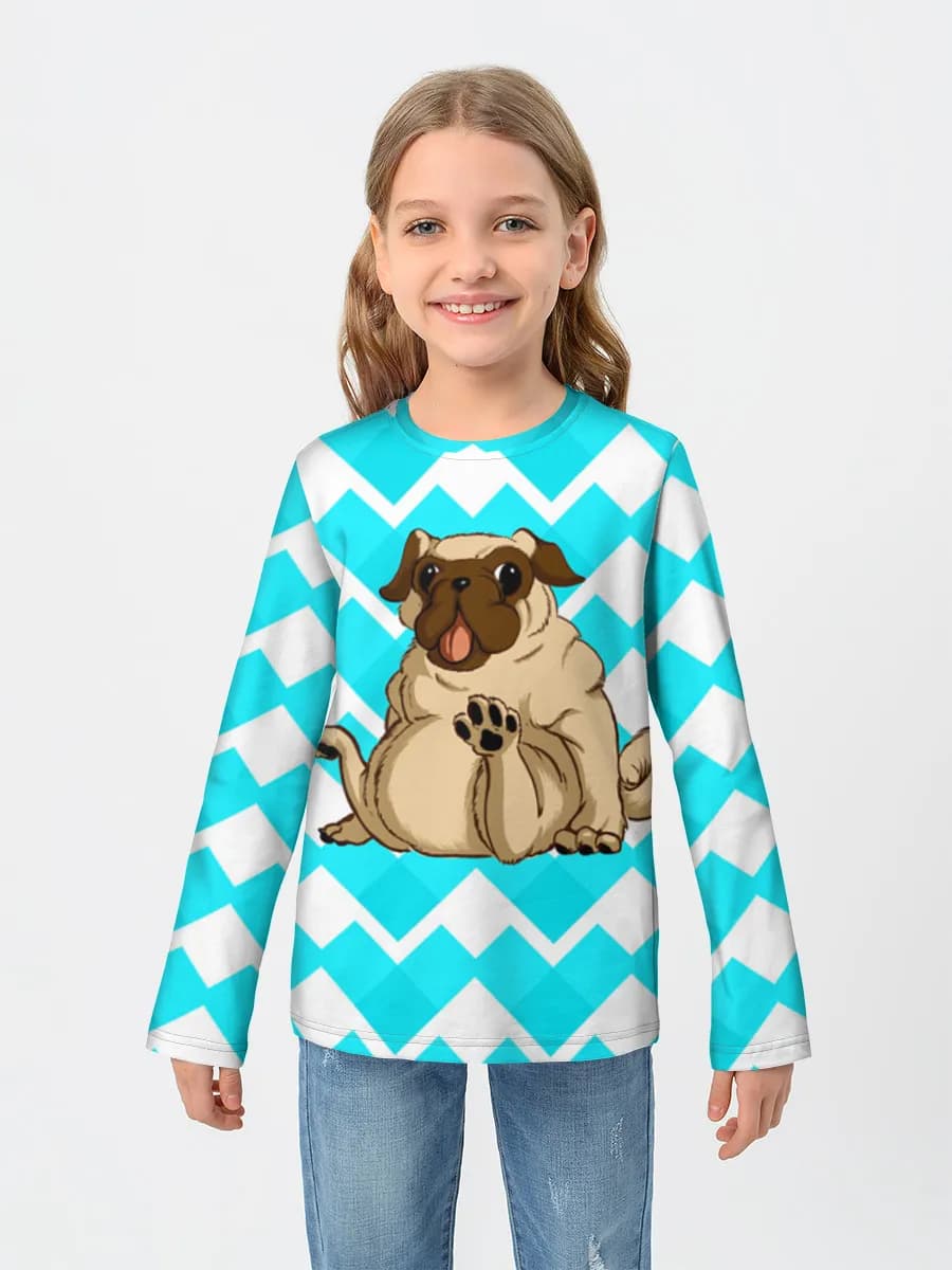 Girls' cotton long sleeve shirt
