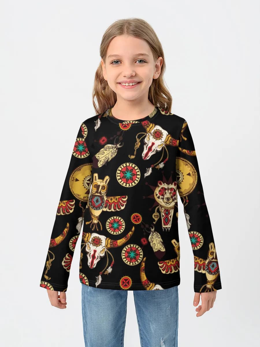 T-shirt manches longues coton fille