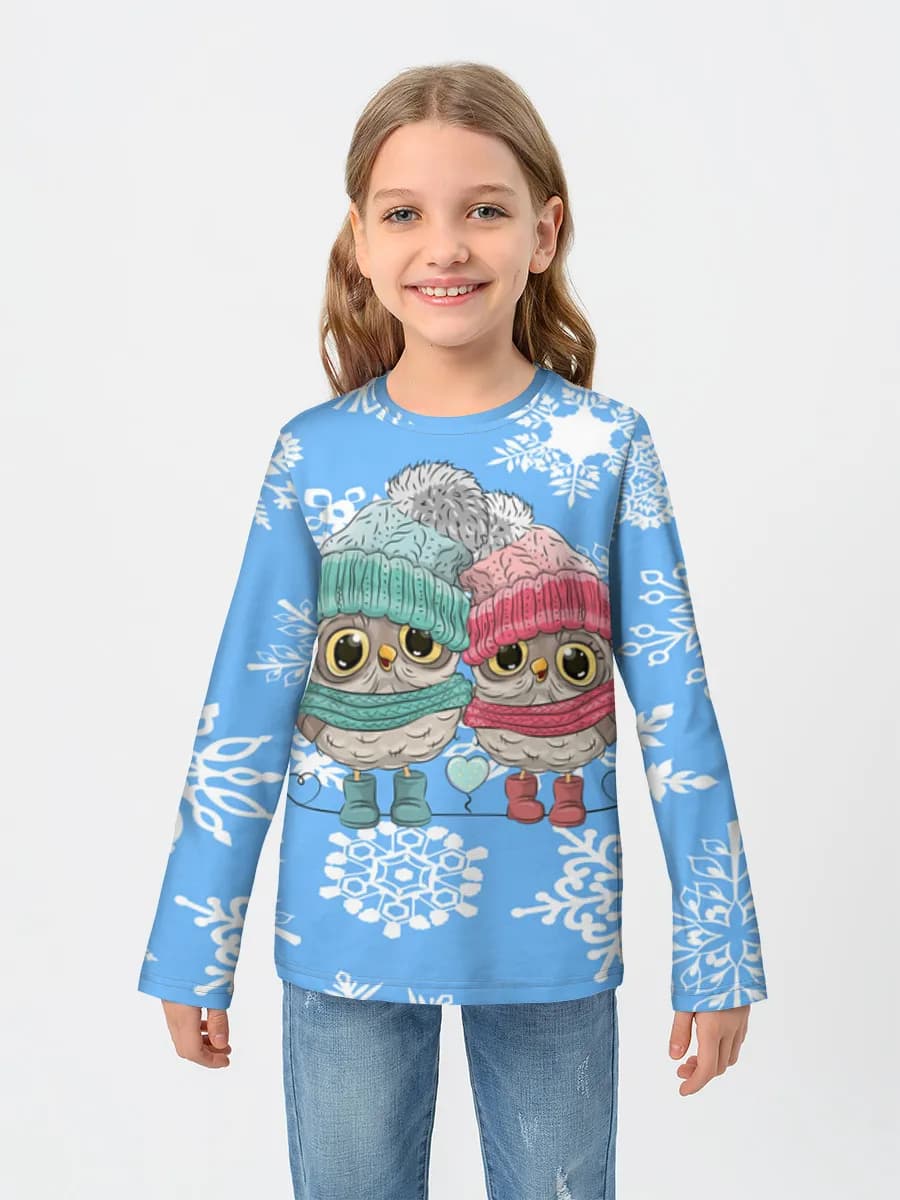 Girls' cotton long sleeve shirt