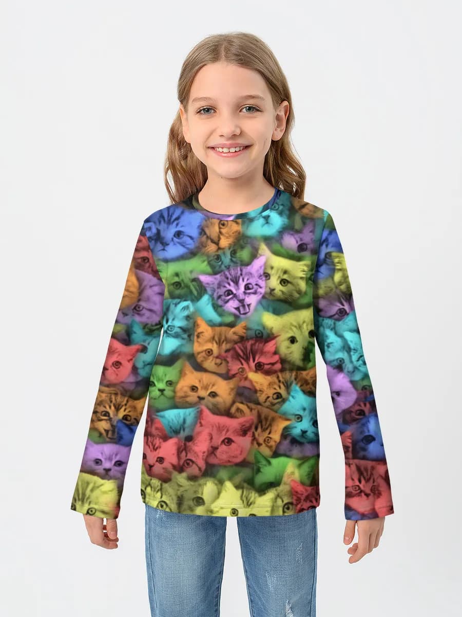 T-shirt manches longues coton fille
