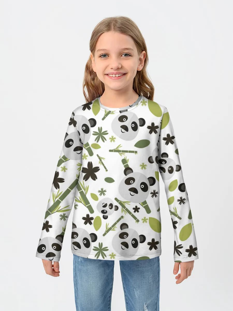 Girls' cotton long sleeve shirt