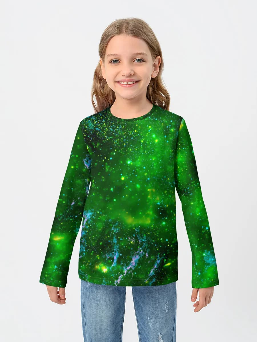 Girls' cotton long sleeve shirt