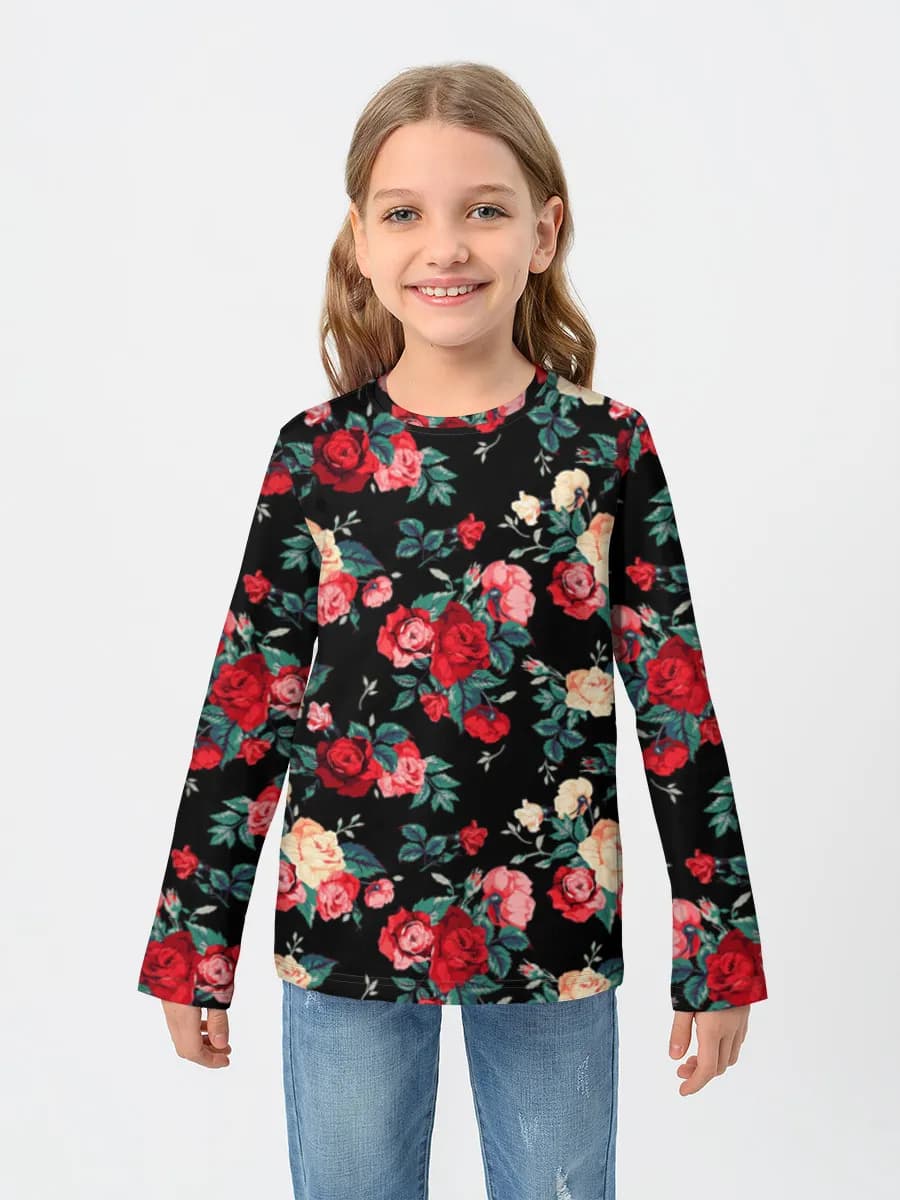 Baumwoll-Langarmshirt Mädchen