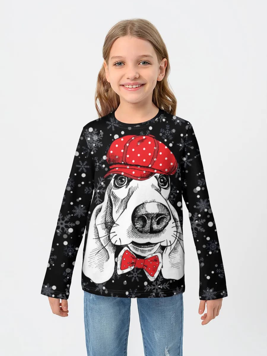 T-shirt manches longues coton fille