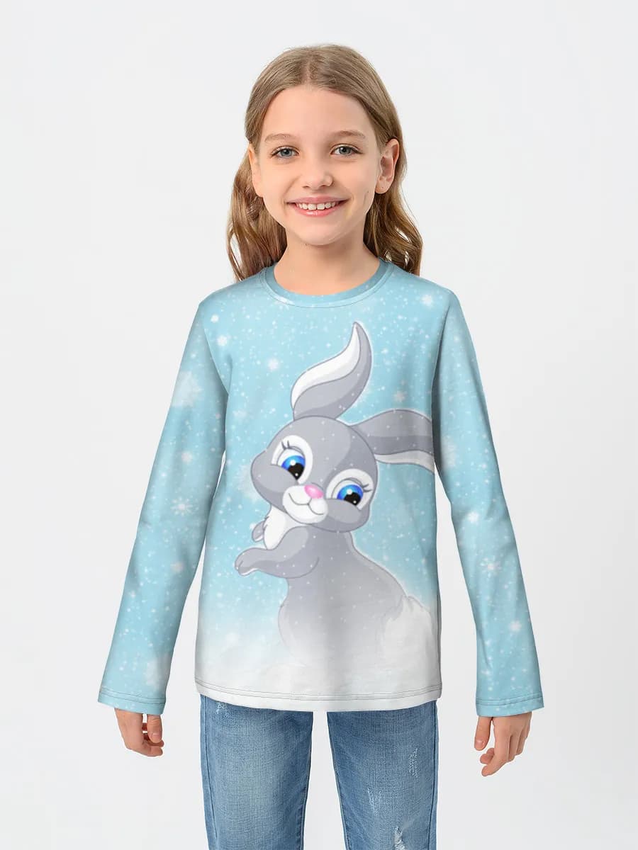 Girls' cotton long sleeve shirt