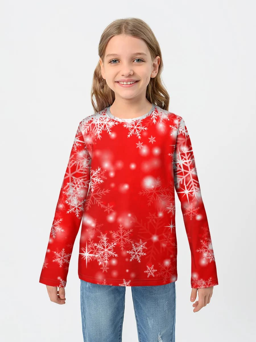 Girls' cotton long sleeve shirt