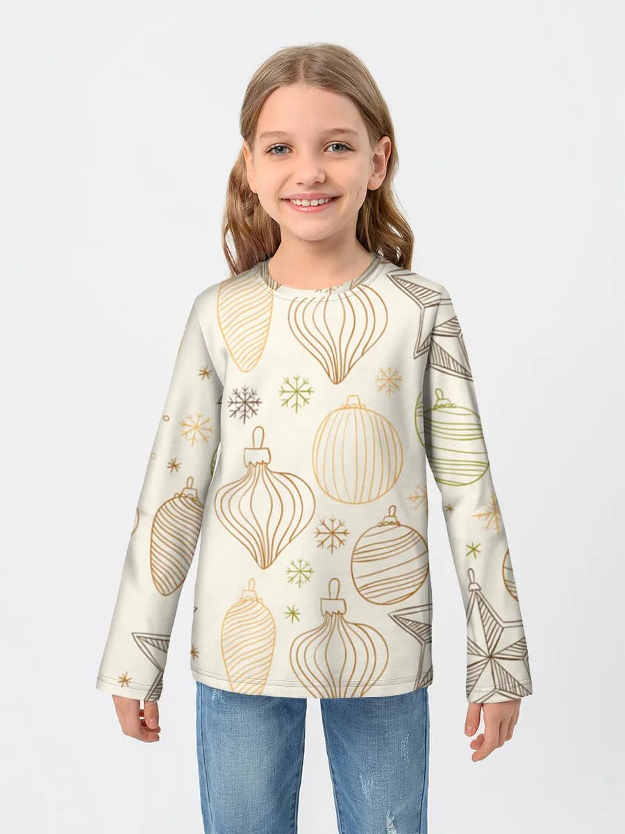 Girls' cotton long sleeve shirt