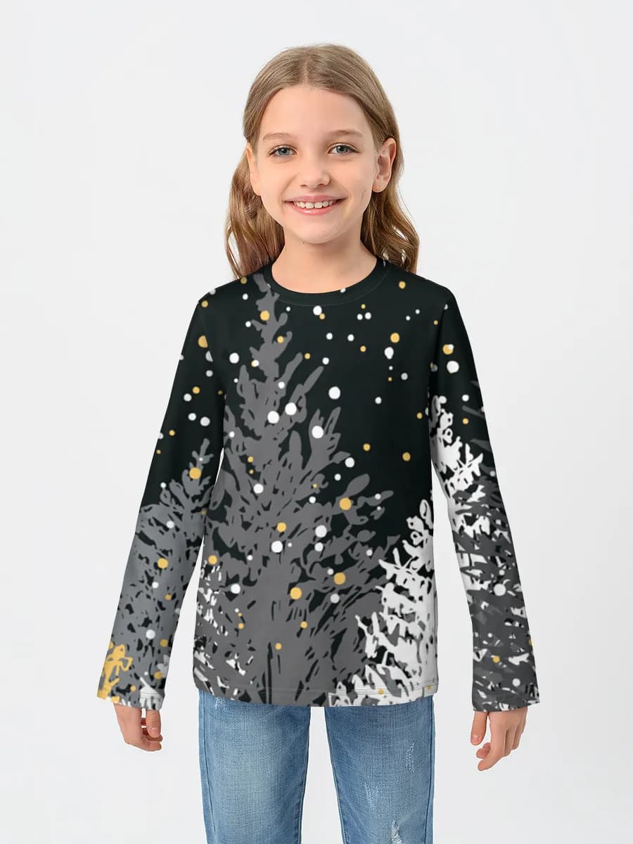 Girls' cotton long sleeve shirt