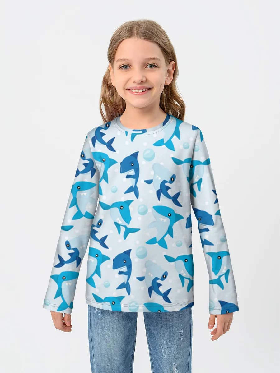 T-shirt manches longues coton fille
