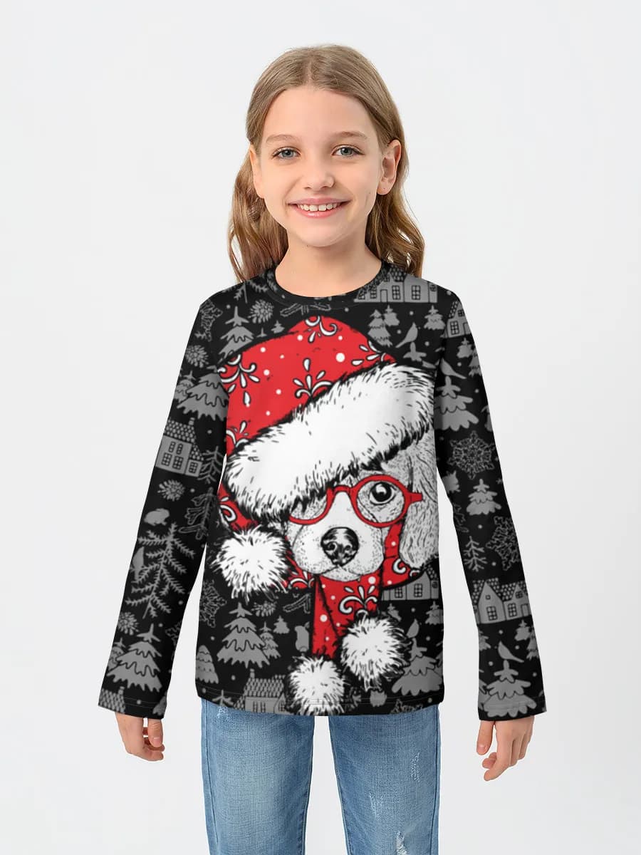 Girls' cotton long sleeve shirt