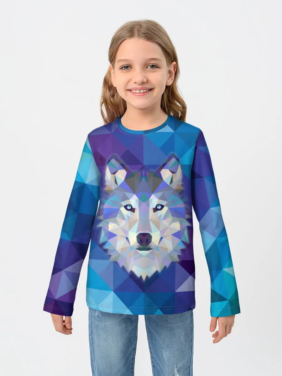 Girls' cotton long sleeve shirt