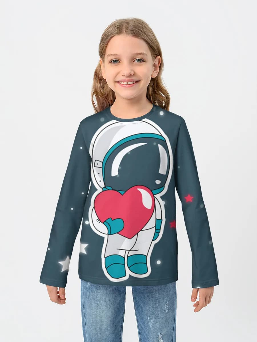 T-shirt manches longues coton fille