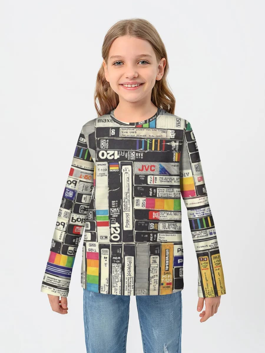 Girls' cotton long sleeve shirt