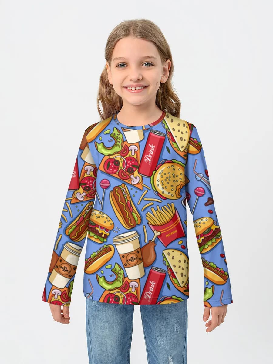 Baumwoll-Langarmshirt Mädchen