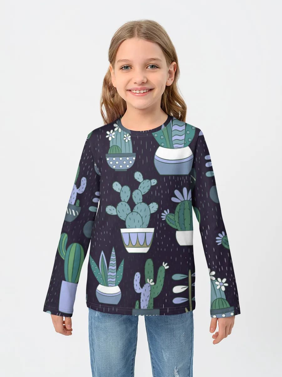 Camiseta Manga Larga de Algodón Niña