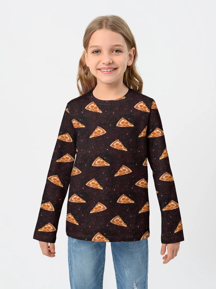 Girls' cotton long sleeve shirt
