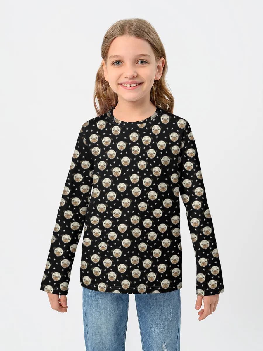 Baumwoll-Langarmshirt Mädchen