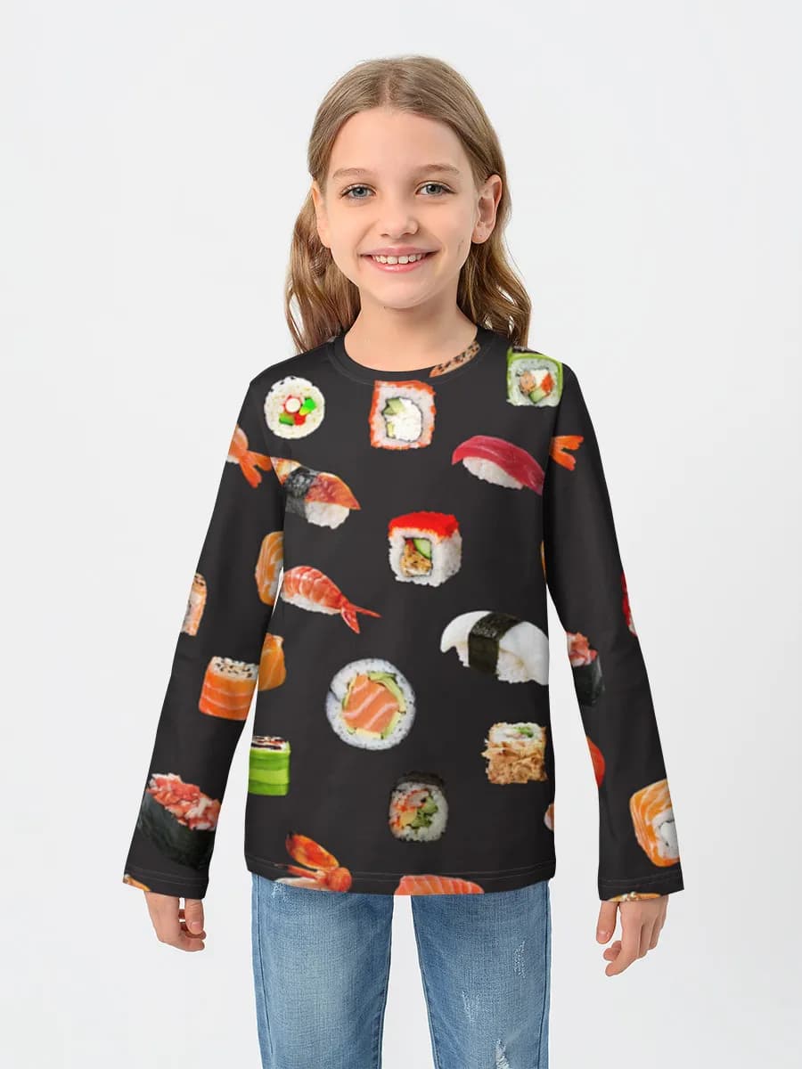 Girls' cotton long sleeve shirt