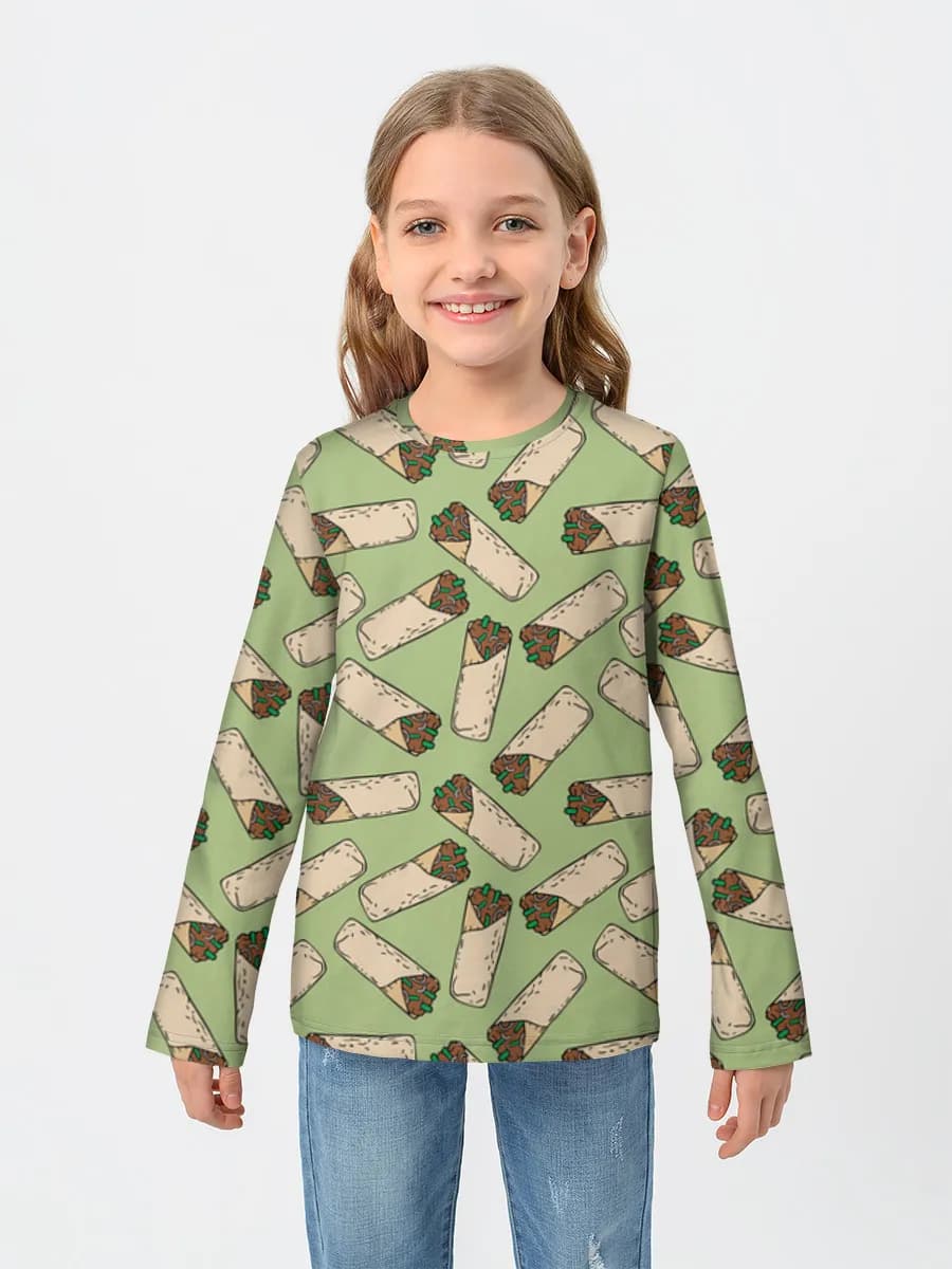 Baumwoll-Langarmshirt Mädchen