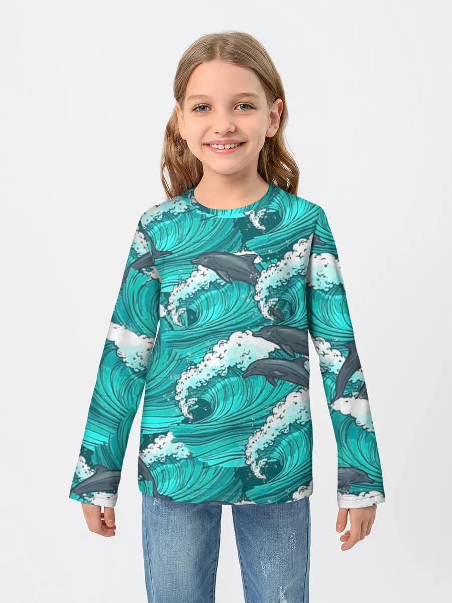Baumwoll-Langarmshirt Mädchen