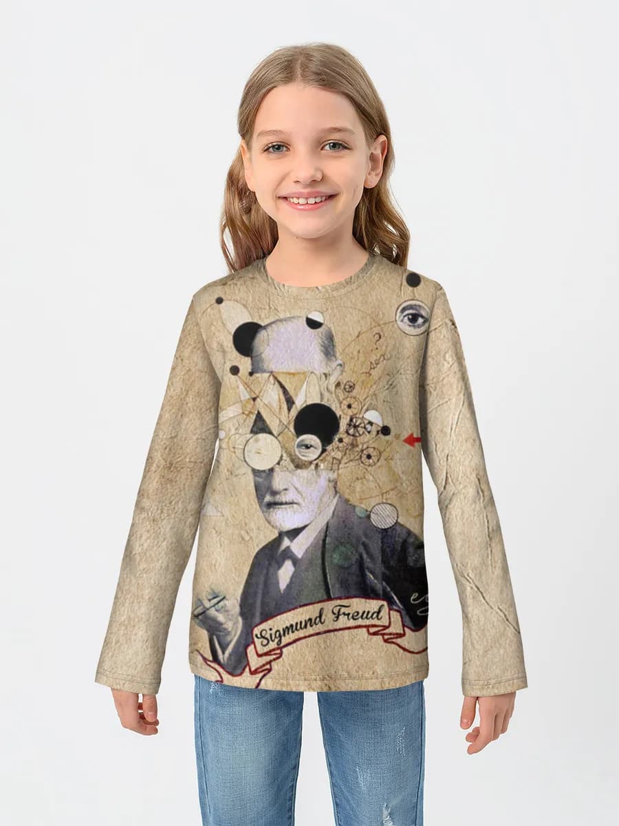 Girls' cotton long sleeve shirt