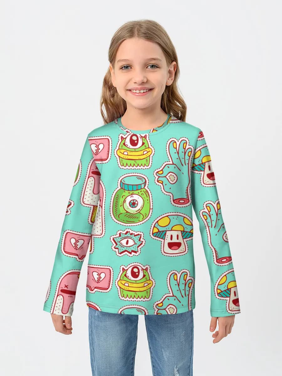 T-shirt manches longues coton fille