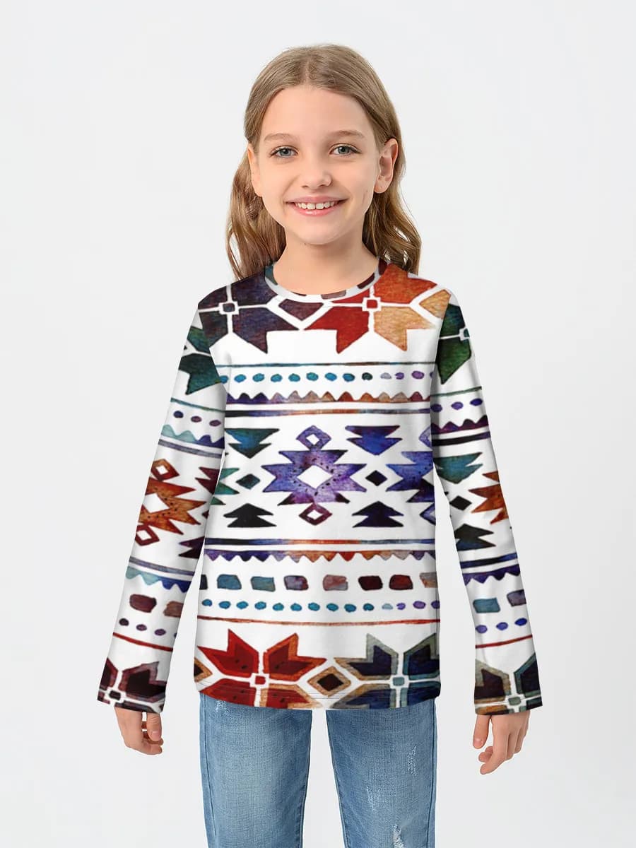 T-shirt manches longues coton fille