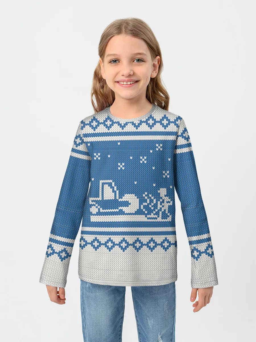 Girls' cotton long sleeve shirt