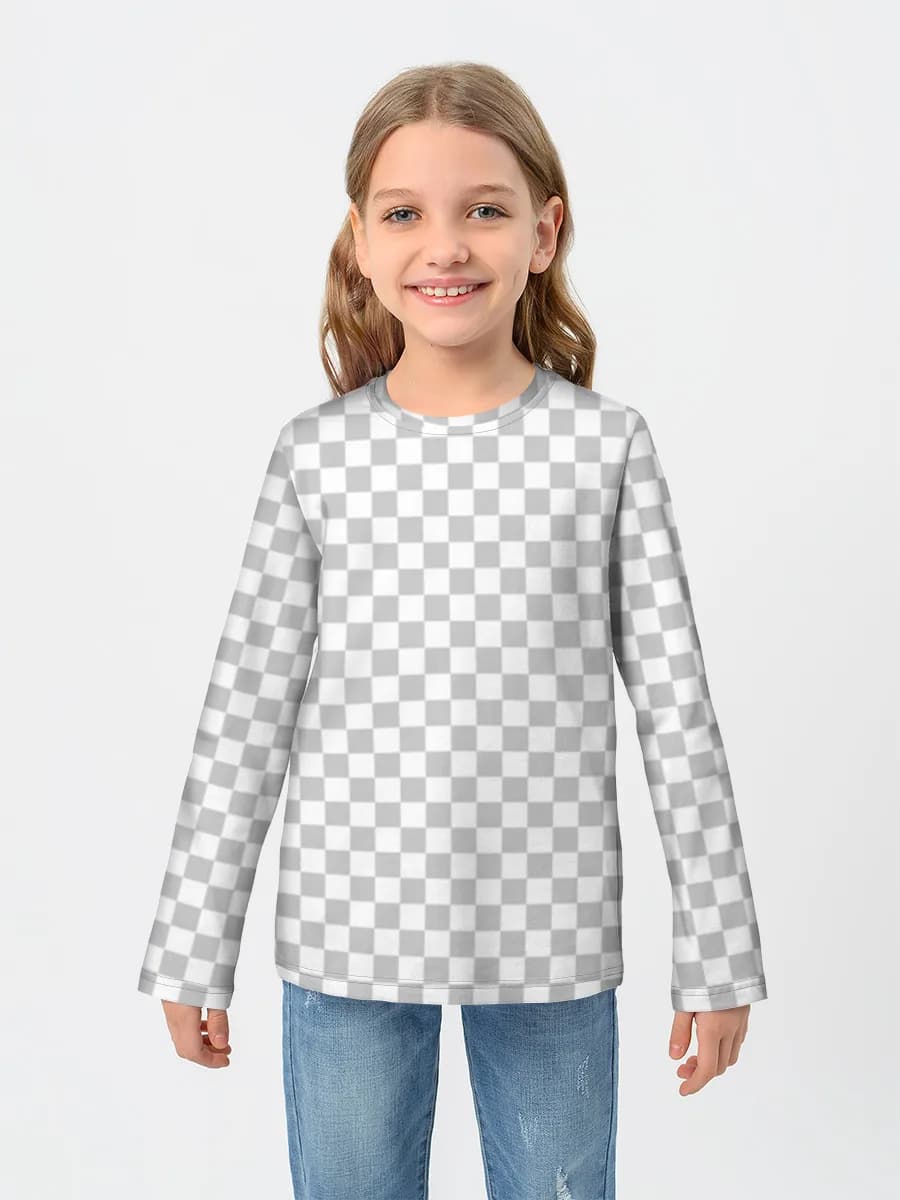 Girls' cotton long sleeve shirt