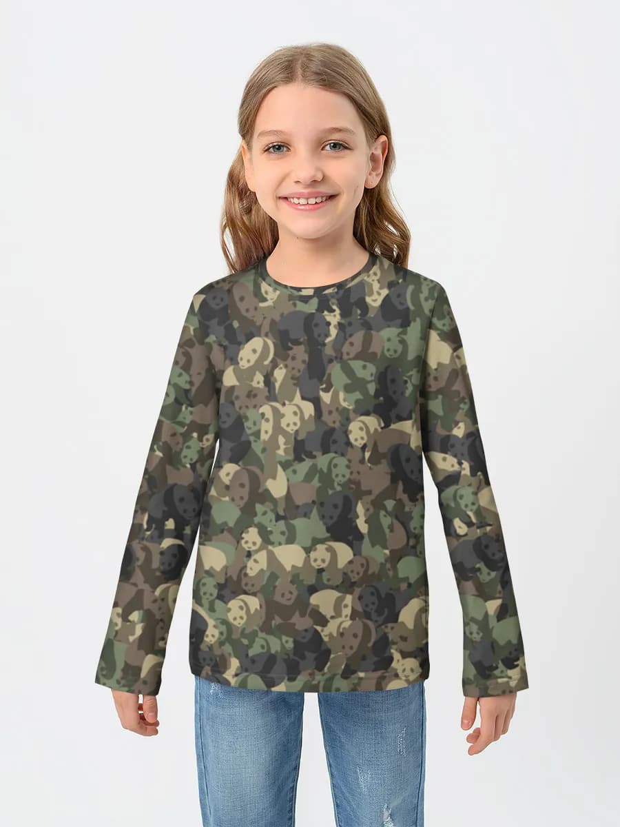 Girls' cotton long sleeve shirt